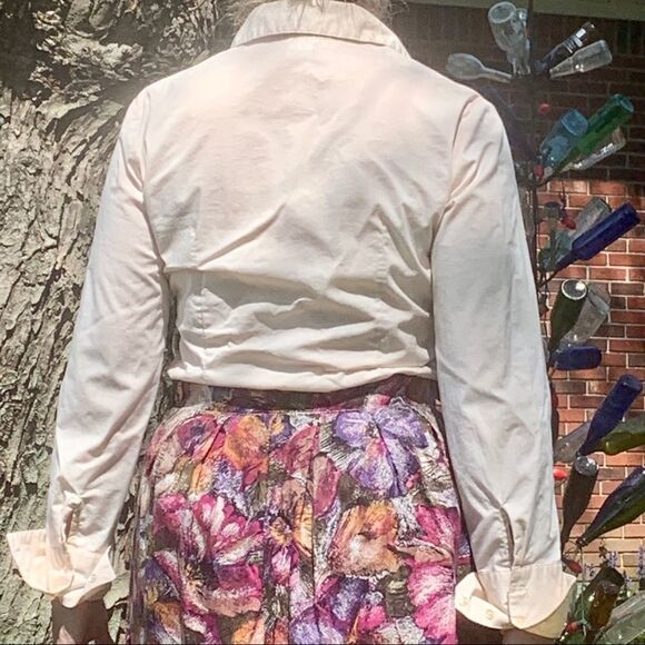 Vtg Camaieu light tan button down shirt - Picture 2 of 8